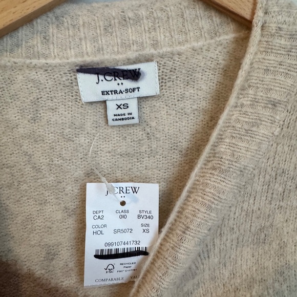 NWT J.Crew Factory Colorblock mockneck sweater in extra-soft yarn SZ XS - Picture 3 of 5